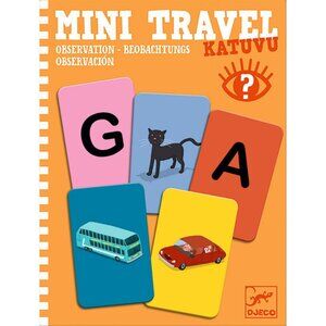 Djeco Mini Travel Observation Card Game  Katuvu (Multilingual) Age 4+ New Sealed